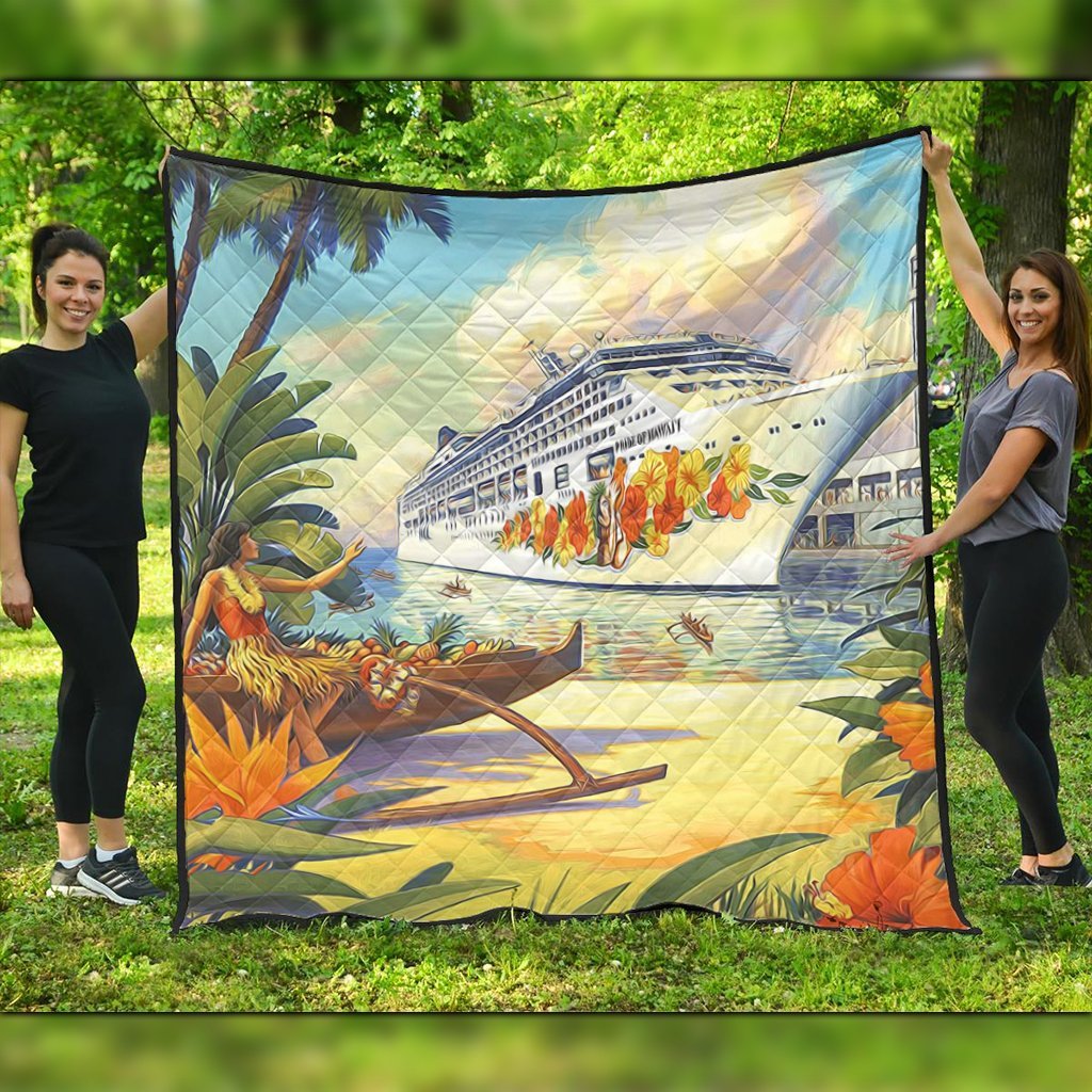 Hawaii Mordern Premium Quilts - AH Black - Polynesian Pride