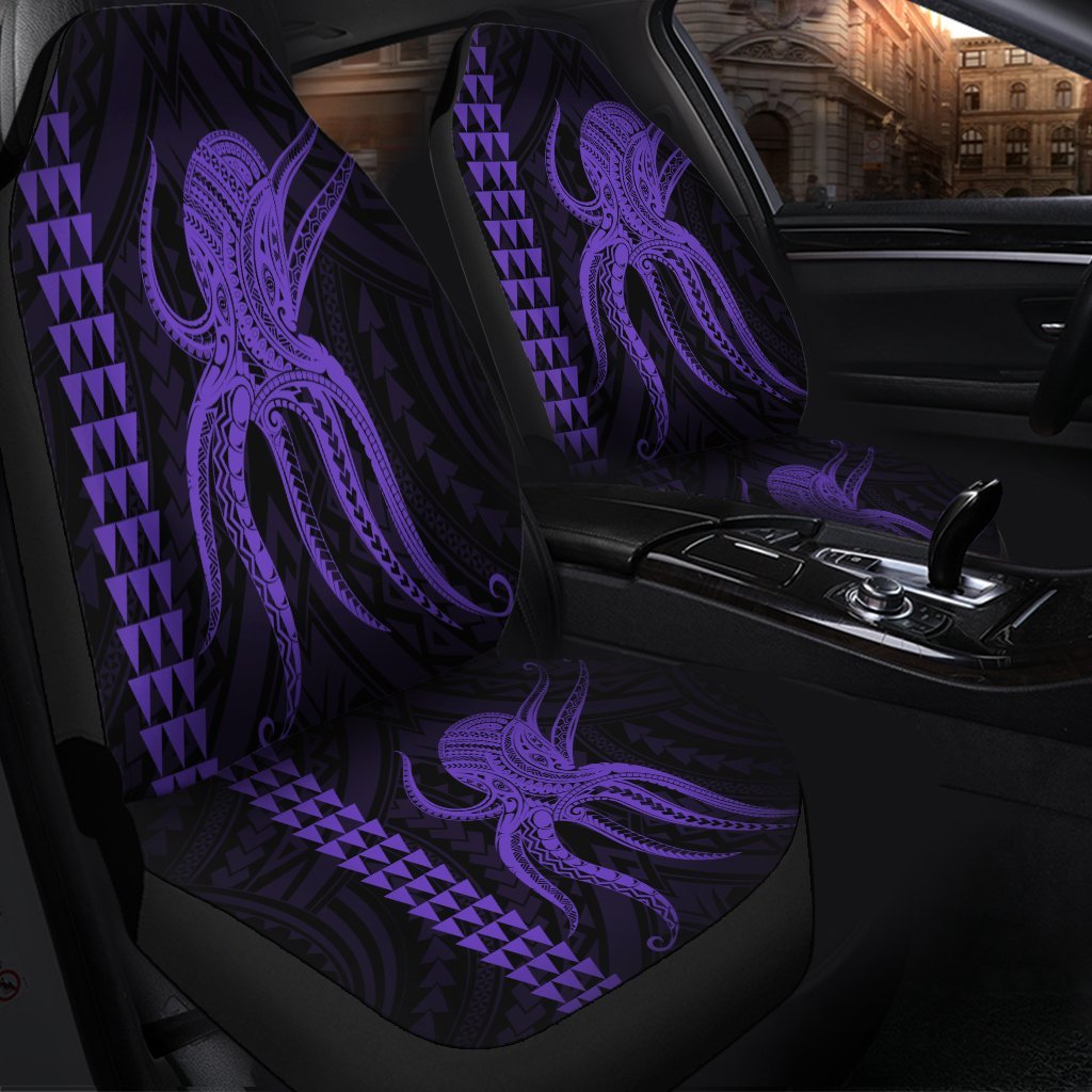 Hawaii Octopus KaKau Polynesian Car Seat Covers - Purple - AH - Polynesian Pride