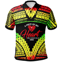 Hawaii Polo Shirt A Piece Of My Heart Unisex Reggae - Polynesian Pride