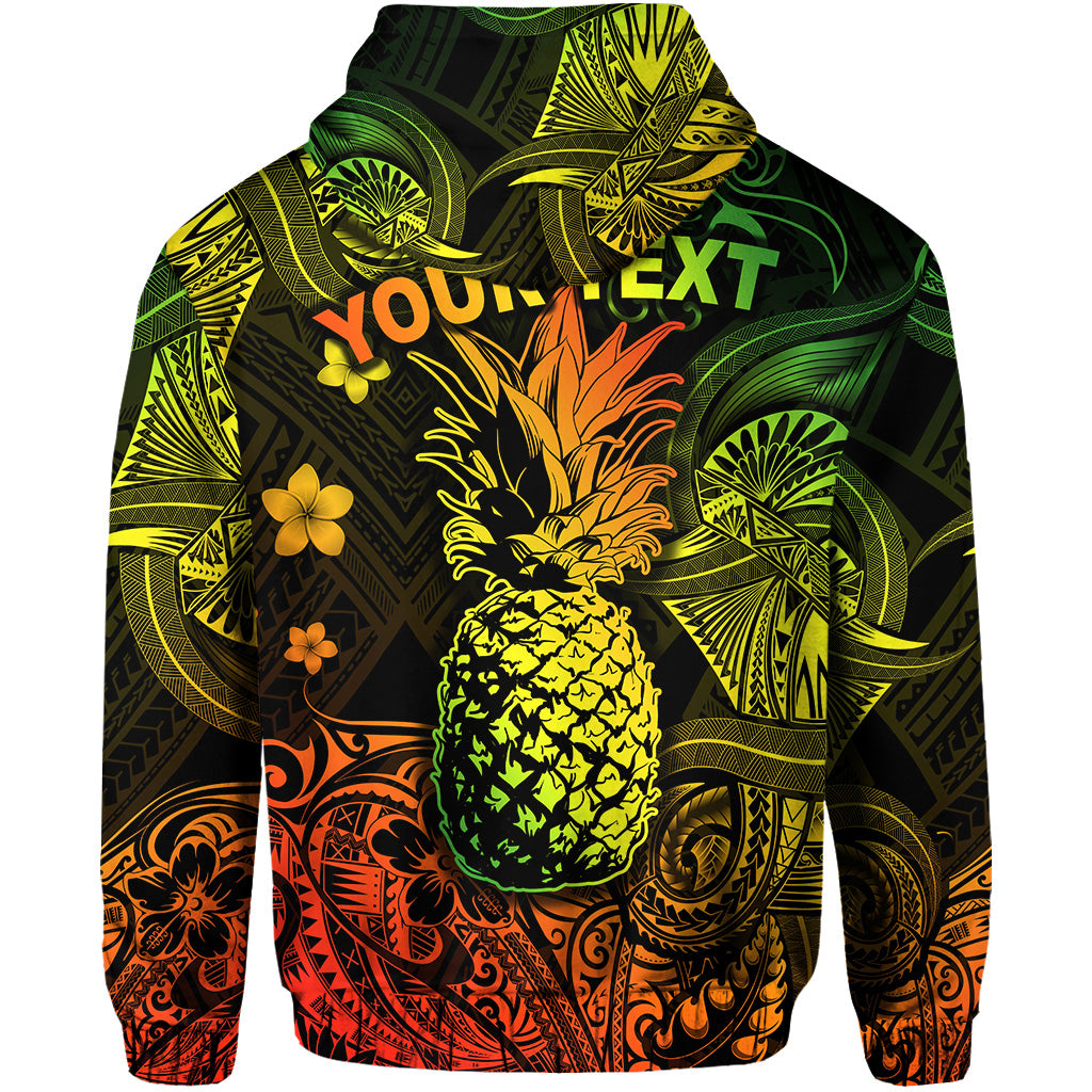 Custom Hawaii Pineapple Polynesian Hoodie Unique Style Reggae LT8 - Polynesian Pride