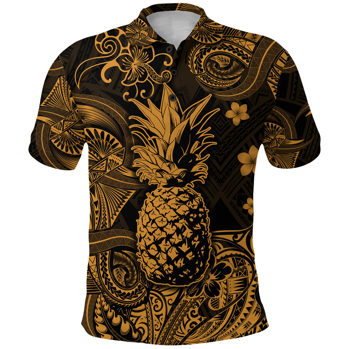 Custom Hawaii Pineapple Polynesian Polo Shirt Unique Style Gold LT8 - Polynesian Pride
