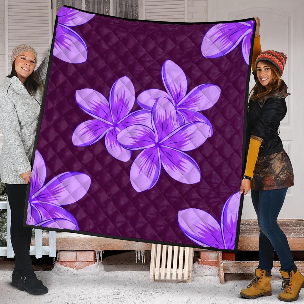 Hawaii Plumeria Simple Premium Quilts - AH - Polynesian Pride