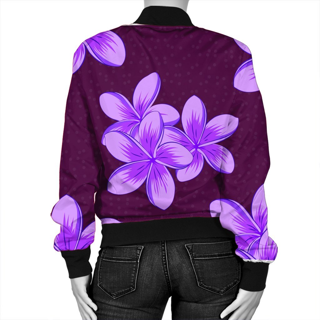 Hawaii Plumeria Simple Bomber Jacket - AH - Polynesian Pride