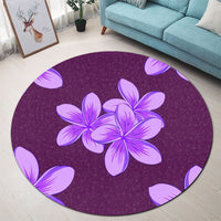 Hawaii Plumeria Simple Round Carpet - AH - Polynesian Pride