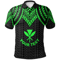 Hawaii Custom Polo Shirt Polynesian Armor Style Green Unisex Green - Polynesian Pride