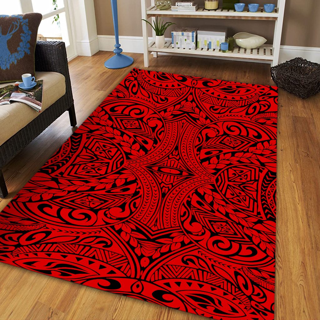 Hawaii Polynesian Culture Red Area Rug - AH - Polynesian Pride
