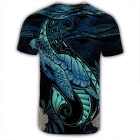 Hawaii Polynesian Honu Sea Hibiscus T Shirt - Polynesian Pride