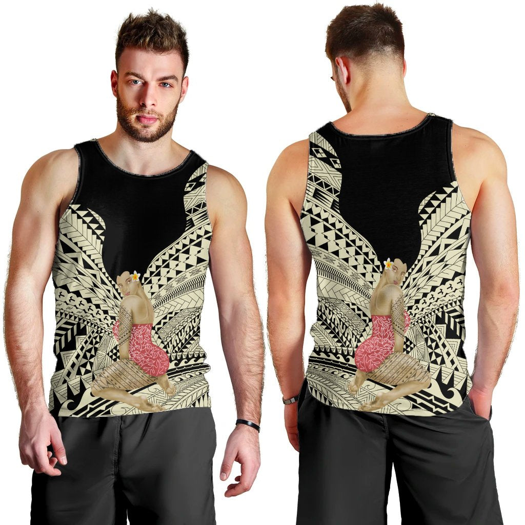 Hawaii Polynesian Hula Girl Wearing Plumeria Tank Top - AH - Polynesian Pride
