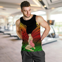 Hawaii Polynesian Hula Girl Wearing Plumeria Tank Top Reggae - AH - Polynesian Pride