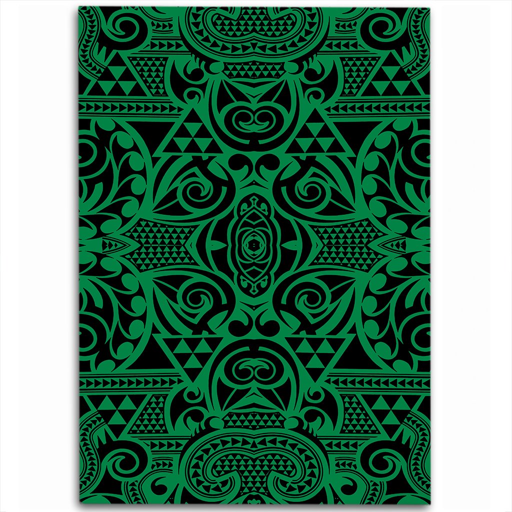 Hawaii Polynesian Kakau Turtle Green Area Rug - AH Luxurious - Polynesian Pride