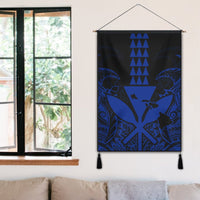 Hawaii Polynesian Kanaka Kakau Hanging Poster - Alan Style Blue - AH - Polynesian Pride