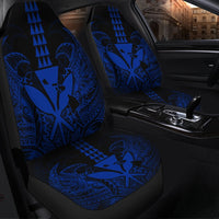 Hawaii Polynesian Kanaka Kakau Car Seat Covers - Alan Style Blue - AH - Polynesian Pride