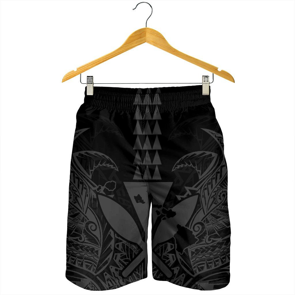 Hawaii Polynesian Kanaka Kakau Men's Shorts - Alan Style Gray - AH - Polynesian Pride