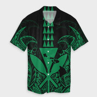 Hawaii Polynesian Kanaka Kakau Hawaiian Shirt - Alan Style Green - AH Unisex Black - Polynesian Pride