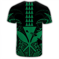 Hawaii Polynesian Kanaka Kakau T Shirt Alan Style Green - Polynesian Pride