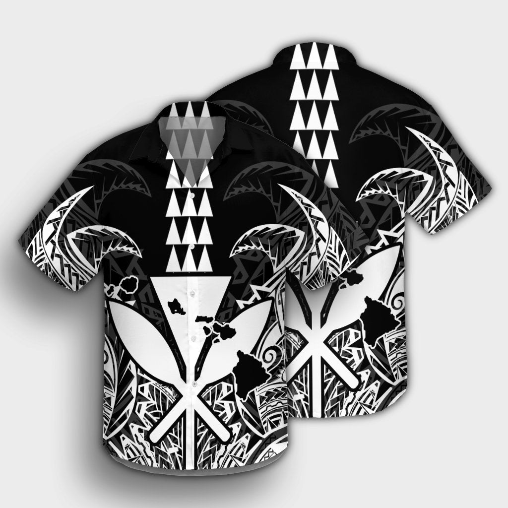 Hawaii Polynesian Kanaka Kakau Hawaiian Shirt - Alan Style White - AH - Polynesian Pride