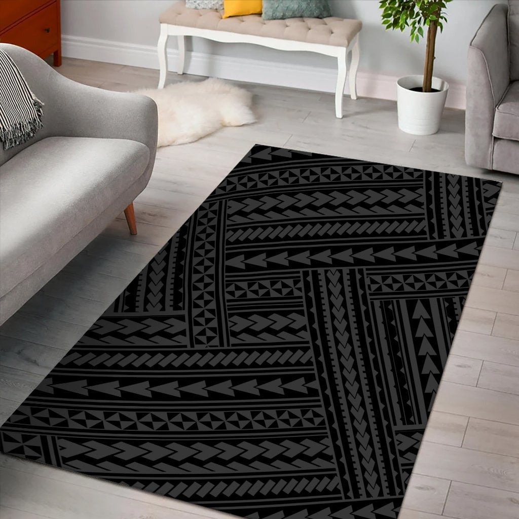 Hawaii Polynesian Nation Gray Area Rug - AH - Polynesian Pride