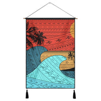 Hawaii Polynesian Sun Down Hanging Poster - AH Hanging Poster Cotton And Linen - Polynesian Pride