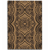Hawaii Polynesian Symmetry Gold Area Rug - AH Luxurious - Polynesian Pride