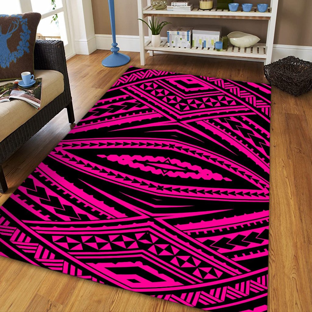 Hawaii Polynesian Tatau Pink Area Rug - AH - Polynesian Pride