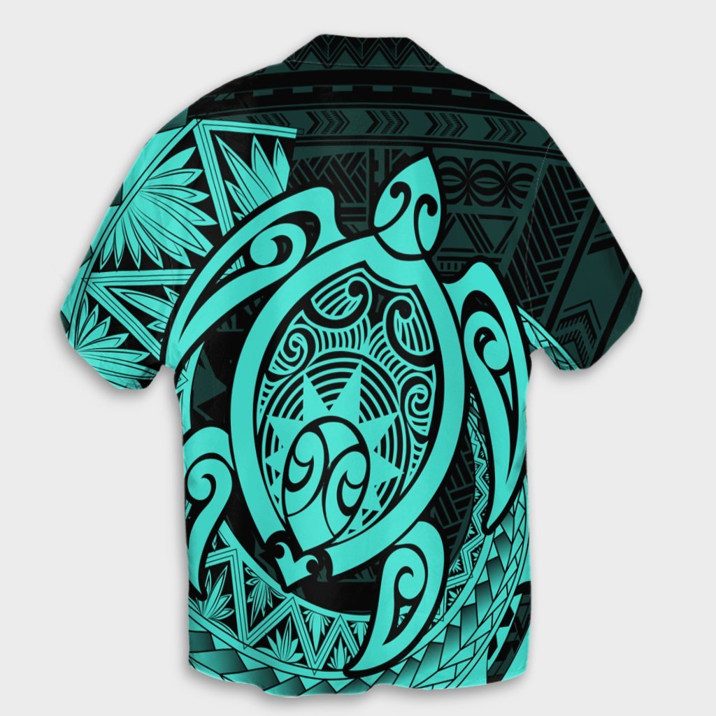 Hawaii Polynesian Turtle Hawaiian Shirt - Turquoise - AH - Polynesian Pride