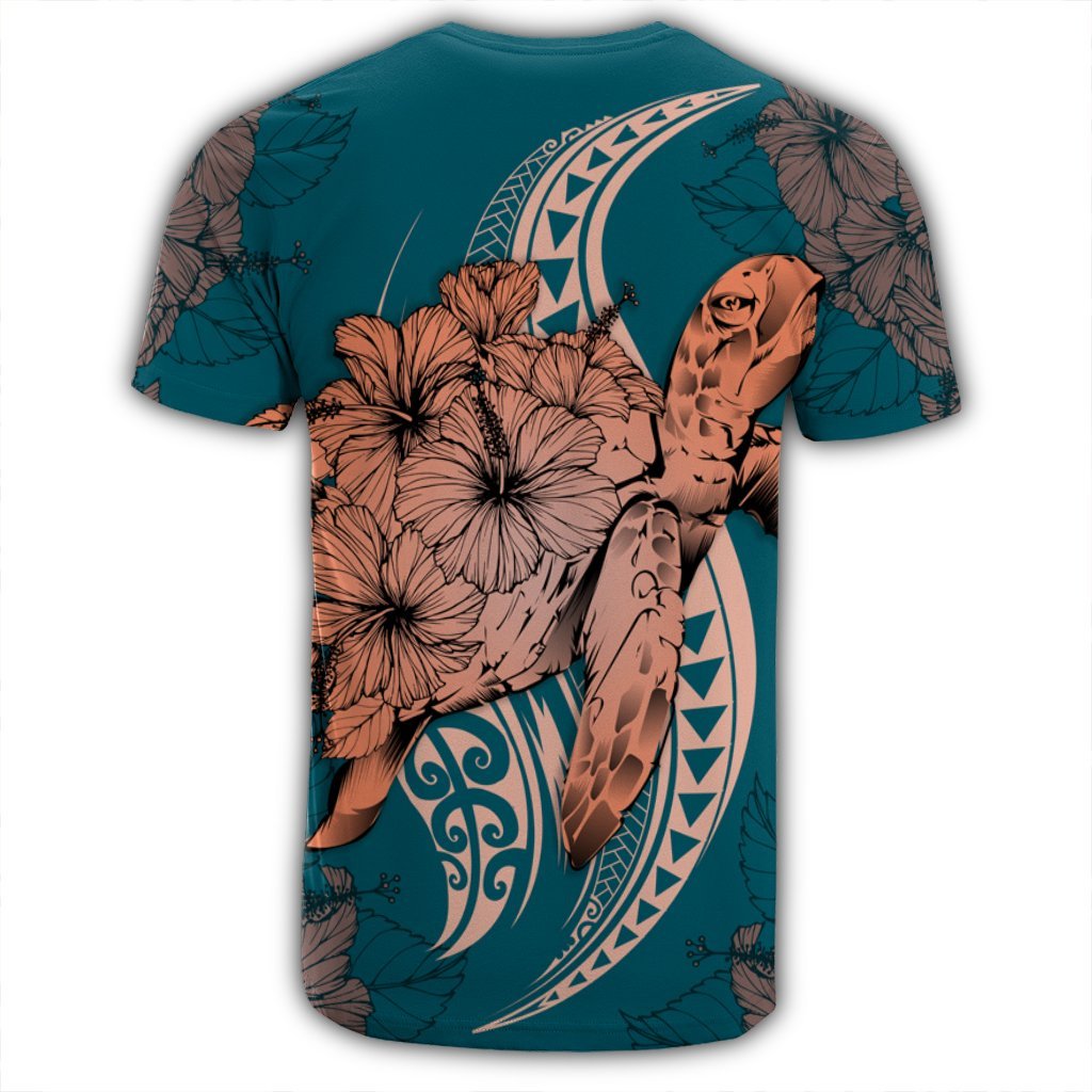 Hawaii Polynesian Turtle Hibiscus T Shirt - Polynesian Pride