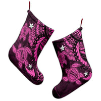 Hawaii Polynesian Turtle Hibiscus Christmas Stocking - Pink - AH - Polynesian Pride