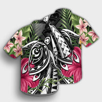 Hawaii Polynesian Turtle Tropical Hibiscus Plumeria Hawaiian Shirt - AH - Polynesian Pride
