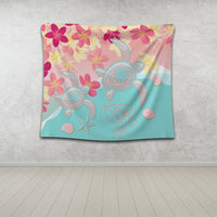 Hawaii Sea Turtle Plumeria Tapestry - AH - Polynesian Pride