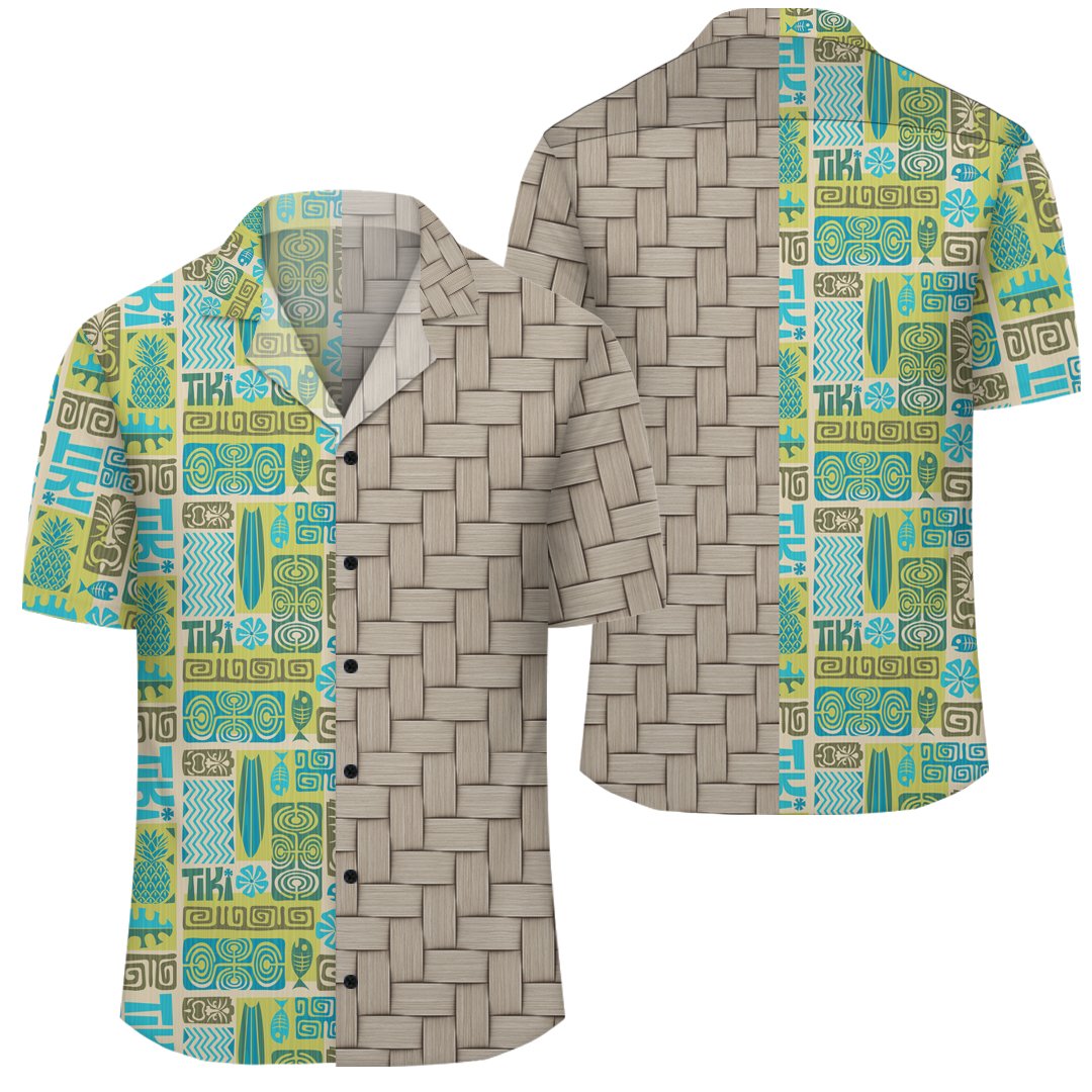 Hawaii Seamless Exotic Tiki Pattern Lauhala Moiety Hawaiian Shirt Unisex Art - Polynesian Pride