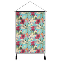 Hawaii Seamless Floral Pattern With Tropical Hibiscus, Watercolor Hanging Poster - AH- Hanging Poster 43 x 65 cm Cotton And Linen - Polynesian Pride