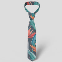 Hawaii Seamless Tropical Flower Hawaiian Summer Necktie - Polynesian Pride