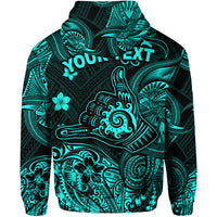 Custom Hawaii Shaka Polynesian Zip Hoodie Unique Style Turquoise LT8 - Polynesian Pride