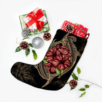 Hawaii Shark Hibiscus Gold Christmas Stocking - AH - Polynesian Pride
