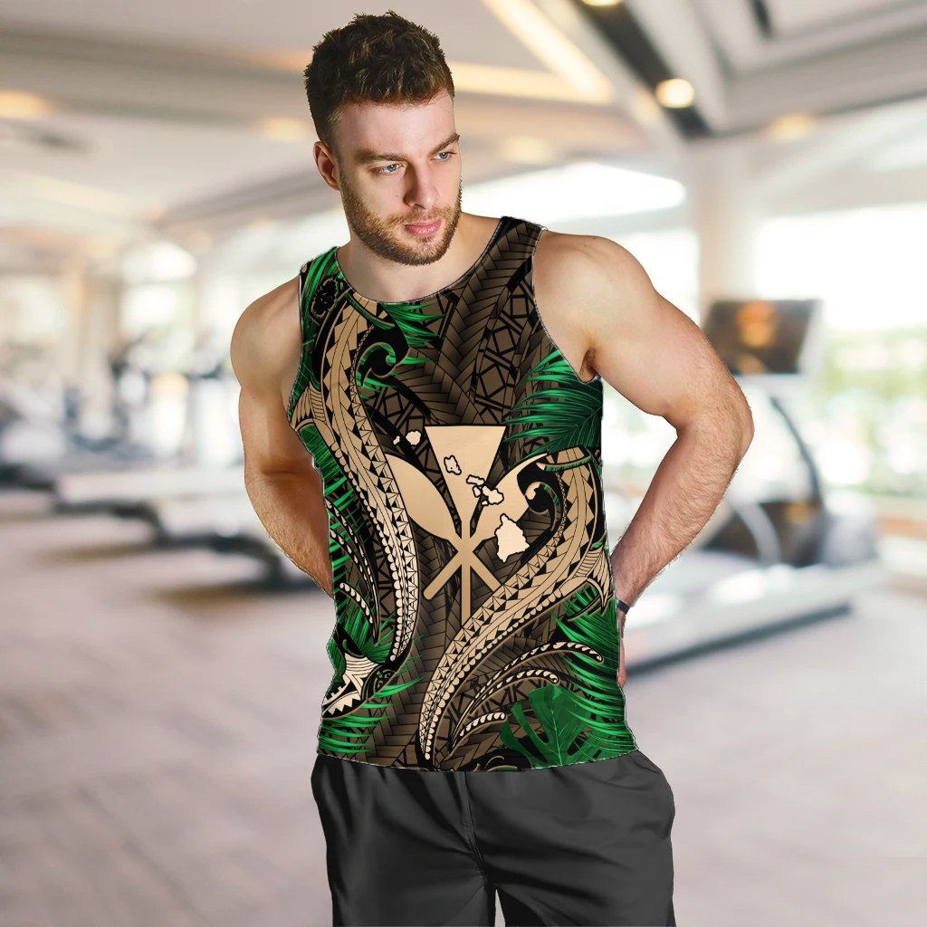 Hawaii Shark Polynesian Tropical Tank Top - Gold - AH - Polynesian Pride