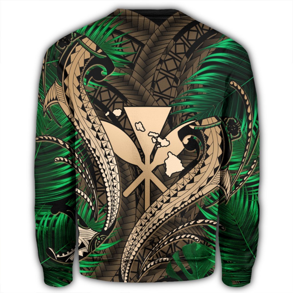 Hawaii Shark Polynesian Tropical Sweatshirt - Gold - AH - Polynesian Pride