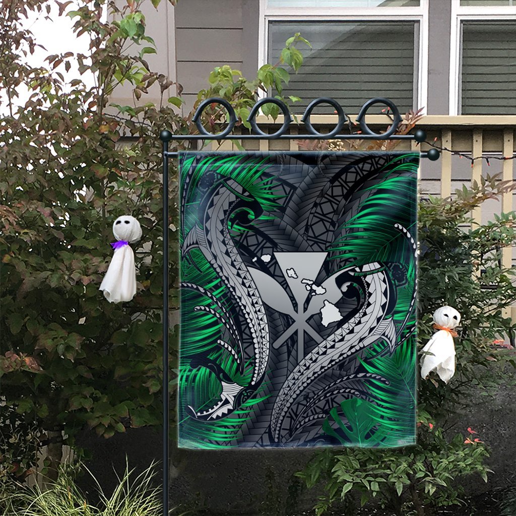 Hawaii Shark Polynesian Tropical Flag - Gray - AH - Polynesian Pride