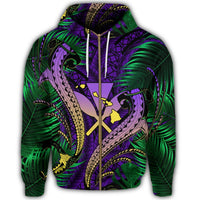 Hawaii Shark Polynesian Tropical Zip Hoodie Purple - Polynesian Pride