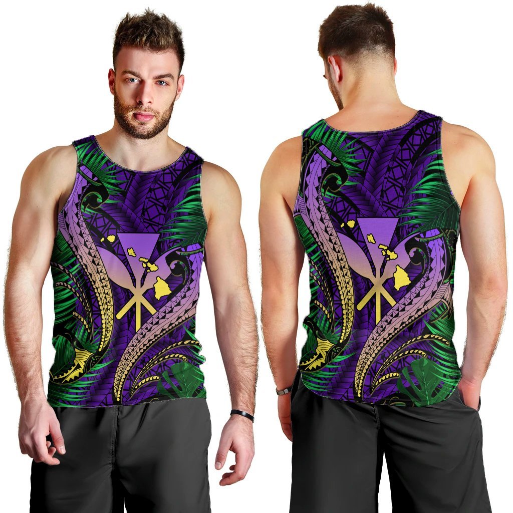 Hawaii Shark Polynesian Tropical Tank Top - Purple - AH - Polynesian Pride