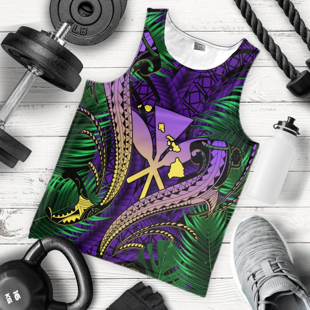 Hawaii Shark Polynesian Tropical Tank Top - Purple - AH - Polynesian Pride