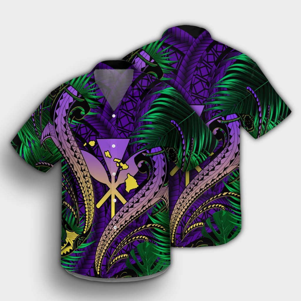 Hawaii Shark Polynesian Tropical Hawaiian Shirt - Purple - AH - Polynesian Pride