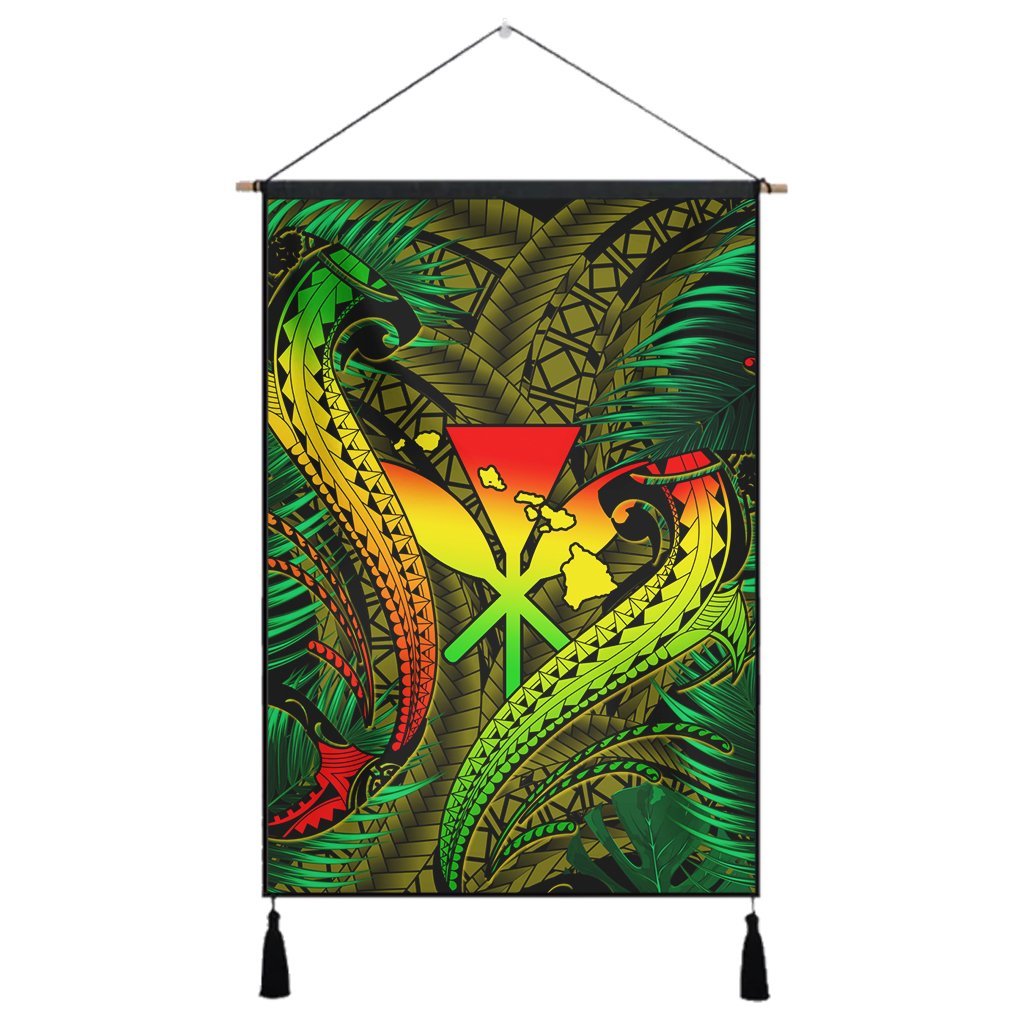 Hawaii Shark Polynesian Tropical Hanging Poster - Reggae - AH Hanging Poster Cotton And Linen - Polynesian Pride