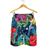 Hawaii Shark Tropical Color Men's Shorts - AH - Polynesian Pride