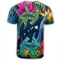 Hawaii Shark Tropical Color T Shirt - Polynesian Pride