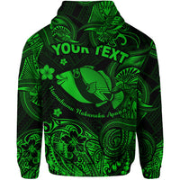 Custom Hawaii State Fish: Humuhumu Nukunuku Apuaa Polynesian Zip Hoodie Unique Style Green LT8 - Polynesian Pride