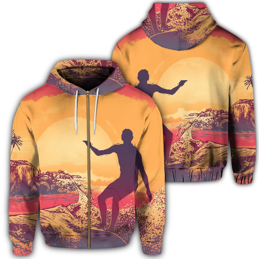 Hawaii Suffer Zip Hoodie Unisex Art - Polynesian Pride