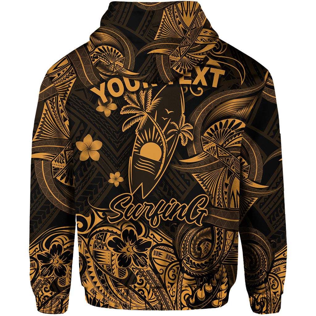 Custom Hawaii Surfing Polynesian Hoodie Unique Style Gold LT8 - Polynesian Pride
