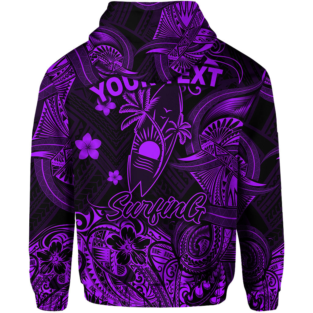 Custom Hawaii Surfing Polynesian Zip Hoodie Unique Style Purple LT8 - Polynesian Pride