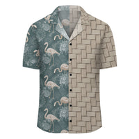 Hawaii Tropical Flamingos And Tropical Plants Lauhala Moiety Hawaiian Shirt - Polynesian Pride