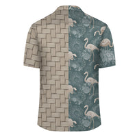 Hawaii Tropical Flamingos And Tropical Plants Lauhala Moiety Hawaiian Shirt - Polynesian Pride